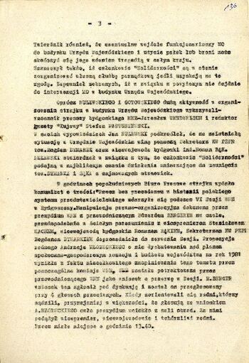 Informacja przekazana do Komitetu Wojewódzkiego PZPR w Bydgoszczy o sytuacji w regionie z dnia 20.03.1981 r. #3