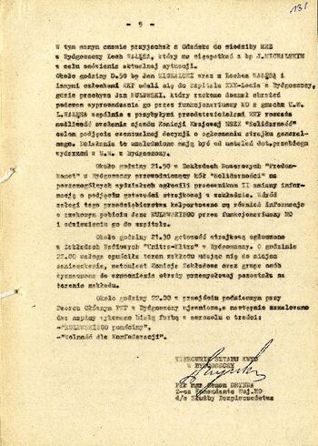 Informacja przekazana do Komitetu Wojewódzkiego PZPR w Bydgoszczy o sytuacji w regionie z dnia 20.03.1981 r. #5