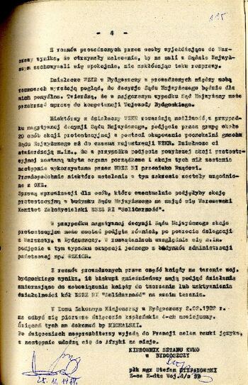 Informacja przekazana do Komitetu Wojewódzkiego PZPR w Bydgoszczy o sytuacji w regionie z dnia 24.11.1980 r. #4
