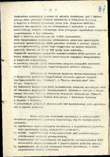 Notatka służbowa z dnia 26.09.1980 r. dotycząca powstania Komitetu Założycielskiego Niezależnych Samorządnych Związków Zawodowych #2