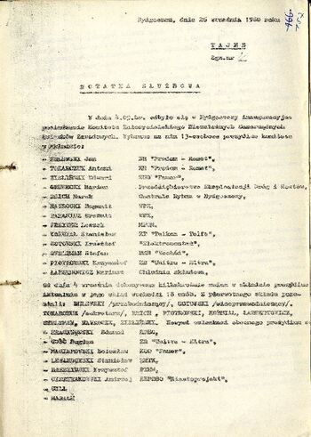 Notatka urzędowa z dnia 25.02.1981 r. dotycząca kontroli drogowej osób przewożących materiały „Solidarności” #5