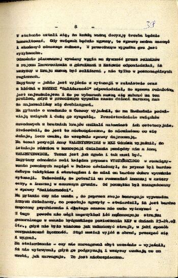 Relacja z wystąpienia Lecha Wałęsy na Forum I Walnego Zjazdu Delegatów NSZZ „Solidarność” Regionu Bydgoskiego 20.06.1981 r. #4