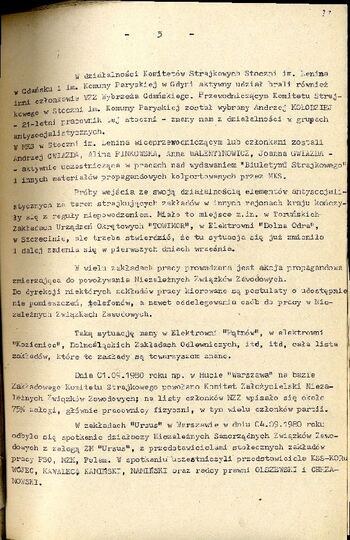 Streszczenie telekonferencji Dyrektora Departamentu III ”A” MSW - W. Ciastonia, dotyczącej sytuacji politycznej w kraju z dnia 06.09.1980 r. #11