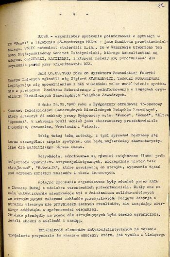 Streszczenie telekonferencji Dyrektora Departamentu III ”A” MSW - W. Ciastonia, dotyczącej sytuacji politycznej w kraju z dnia 06.09.1980 r. #12