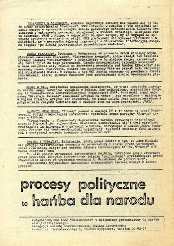 „Serwis Informacyjny” – pismo NSZZ „Solidarność” w Bydgoszczy z dnia 16.03.1981 r. #4