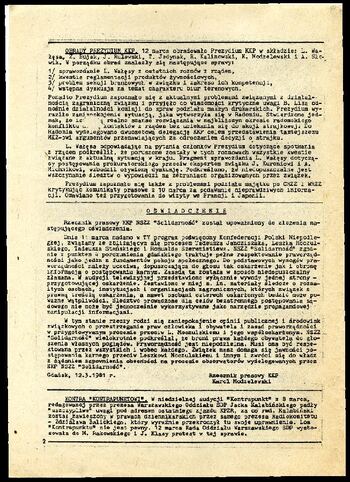 „Serwis Informacyjny” – pismo NSZZ „Solidarność” w Bydgoszczy z dnia 16.03.1981 r. #6