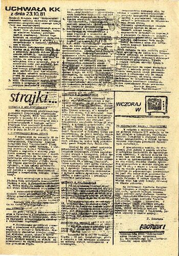 „Protest” – pismo NSZZ „Solidarność” w Bydgoszczy wyd. specjalne z dnia 27.10.1981 r. #1