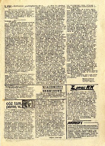 „Protest” – pismo NSZZ „Solidarność” w Bydgoszczy nr 1 z dnia 02.11.1981 r. #2