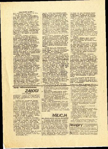 „Protest” – pismo NSZZ „Solidarność” w Bydgoszczy wyd. specjalne z dnia 10.12.1981 r. #1