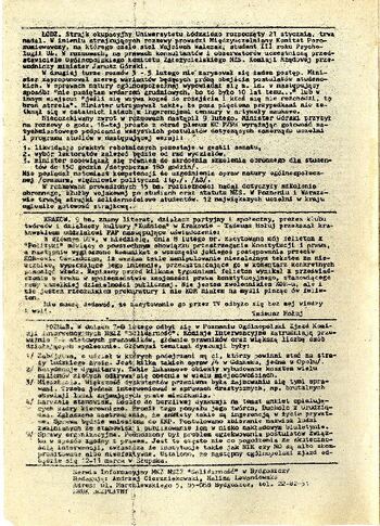 „Serwis Informacyjny” – pismo NSZZ „Solidarność” w Bydgoszczy z dnia 16.02.1981 r. #4