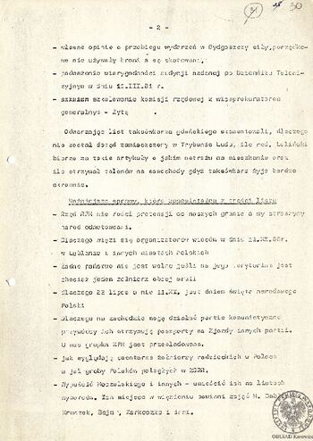 Notatka o pracy radiowęzła RKZ KSSZ Solidarność