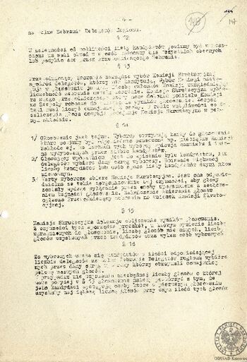 Ordynacja wyborcza Regionu Częstochowa