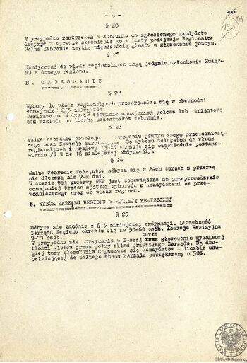 Ordynacja wyborcza Regionu Częstochowa