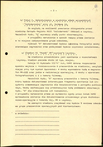 Sprawa Operacyjnego Sprawdzenia „Anna”. Dot. zamiaru zorganizowania przez Zarząd NSZZ S #1