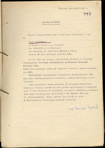 GLEICHGEWICHT Aleksander s. Bolesława, ur. 02.08.1953 #2