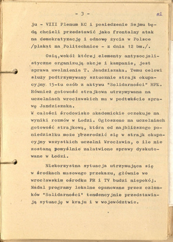 Harmonogram posiedzeń kierownictwa KWMO Wrocław na II półrocze 1975 r. oraz inne pozyc #2