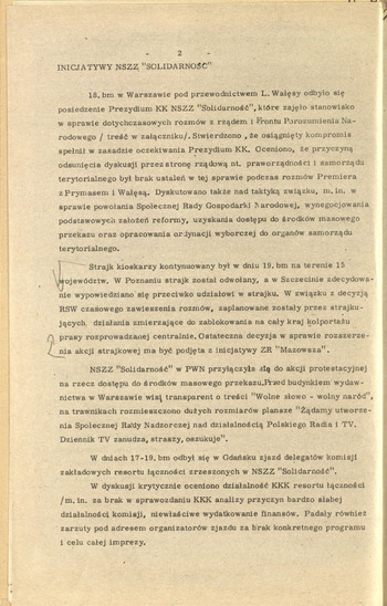 Informacje sytuacyjne Sztabu MSW 11.10.1981-20.11.1981 #1