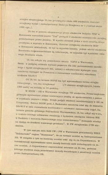 Informacje sytuacyjne Sztabu MSW 11.10.1981-20.11.1981 #3