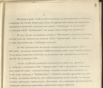 Informacje sytuacyjne Sztabu MSW 11.10.1981-20.11.1981 #4