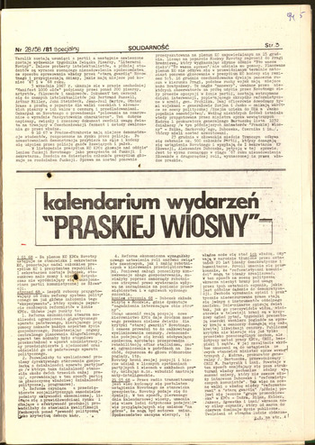 Materiały różne - kryptonimy i pisma NSZZ Solidarność, ulotki #10