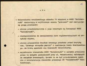 Sytuacja w woj. wrocławskim, Informacje MSW -1981 #13