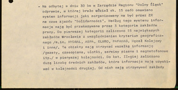 Sytuacja w woj. wrocławskim, Informacje MSW -1981 #25