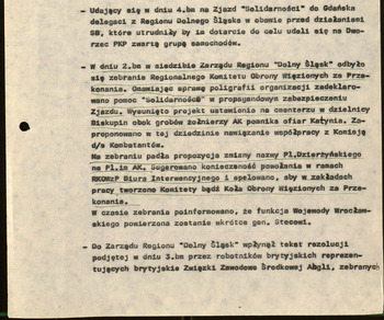 Sytuacja w woj. wrocławskim, Informacje MSW -1981 #30