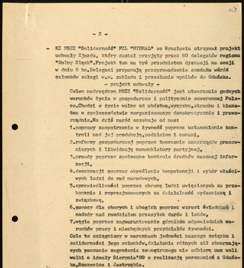 Sytuacja w woj. wrocławskim, Informacje MSW -1981 #35