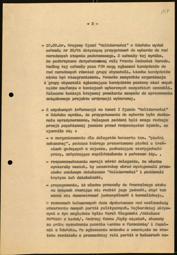 Sytuacja w woj. wrocławskim, Informacje MSW -1981 #38