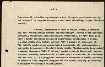 Sytuacja w woj. wrocławskim, Informacje MSW -1981 #48