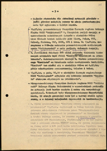 Sytuacja w woj. wrocławskim, Informacje MSW -1981 #56