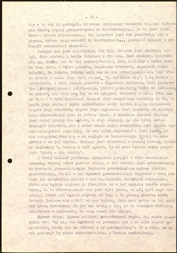 Artykuł pod red. Karola Modzelewskiego Solidarność w przededniu wojny WUSW Wrocław #13