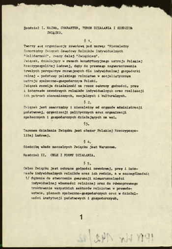 Statut NSZZ Rolników Indywidualnych Solidarność. 1981 #12