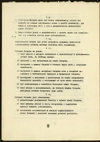 Statut NSZZ Rolników Indywidualnych Solidarność. 1981 #16