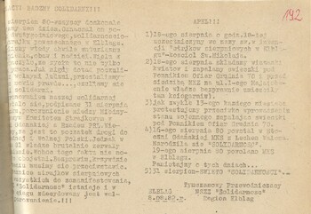 KWMO Elbląg, NSZZ „Solidarność”