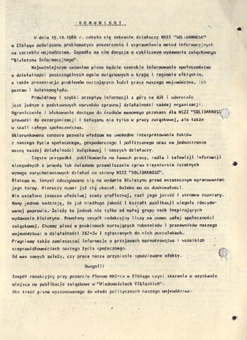 KWMO Elbląg, NSZZ „Solidarność”