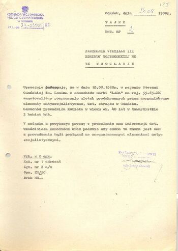 KWMO Gdańsk, „Sierpień 80”