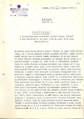 KWMO Gdańsk, „Sierpień 80”