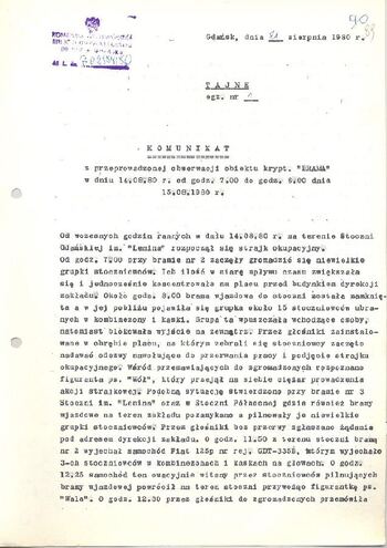 KWMO Gdańsk, „Sierpień 80”