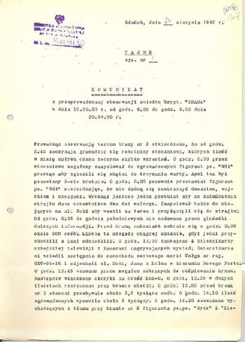 KWMO Gdańsk, „Sierpień 80”