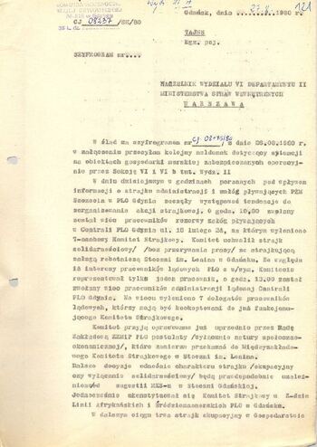 KWMO Gdańsk, „Sierpień 80”