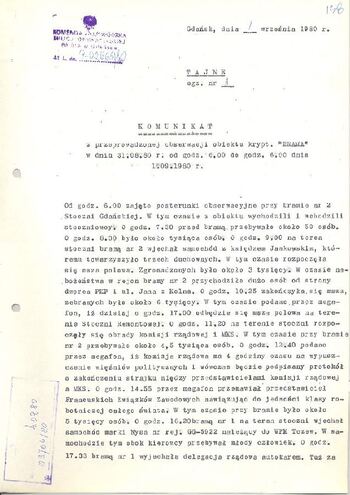 KWMO Gdańsk, „Sierpień 80”