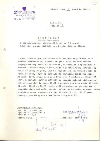 KWMO Gdańsk, „Sierpień 80”