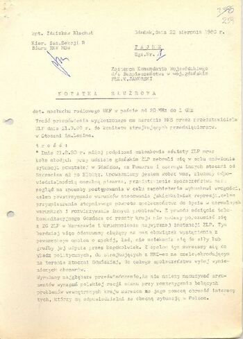 KWMO Gdańsk, „Sierpień 80”