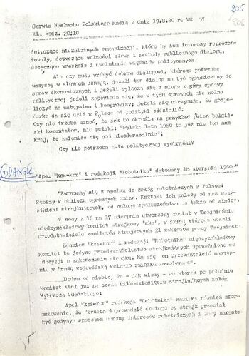 KWMO Gdańsk, „Sierpień 80”