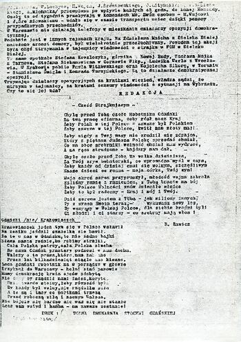 Materiały przekazane przez Pana Janusza Tołłoczkę, spuścizna, Strajkowy Biuletyn Informacyjny Solidarność Nr 6 #4