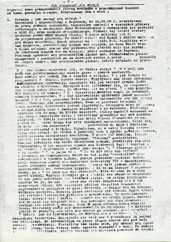 Materiały przekazane przez Pana Janusza Tołłoczkę, spuścizna, Strajkowy Biuletyn Informacyjny Solidarność Nr11 #1