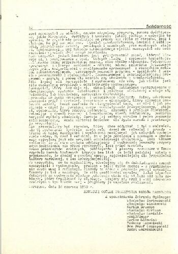 Materiały przekazane przez Pana Janusza Tołłoczkę, spuścizna, Solidarność-Biuletyn Informacyjny Komitetu Założycielskiego NSZZ Nr 25 #6