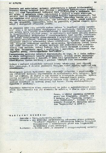 Materiały przekazane przez Pana Janusza Tołłoczkę, spuścizna, Solidarność-Biuletyn Informacyjny Komitetu Założycielskiego NSZZ Nr 4/33 #14