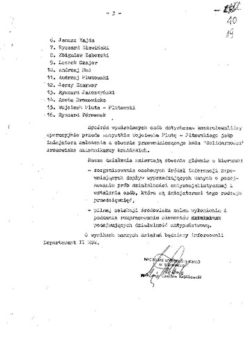 Meldunek dotyczący antysocjalistycznej działalności w środowisku dziennikarzy